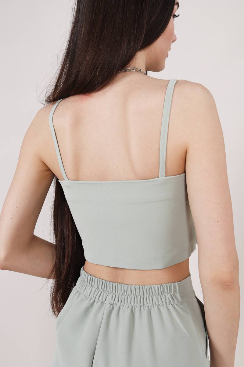 Топ "Вена" прямоугольной формы Romashka, Фисташковый, M (4304)