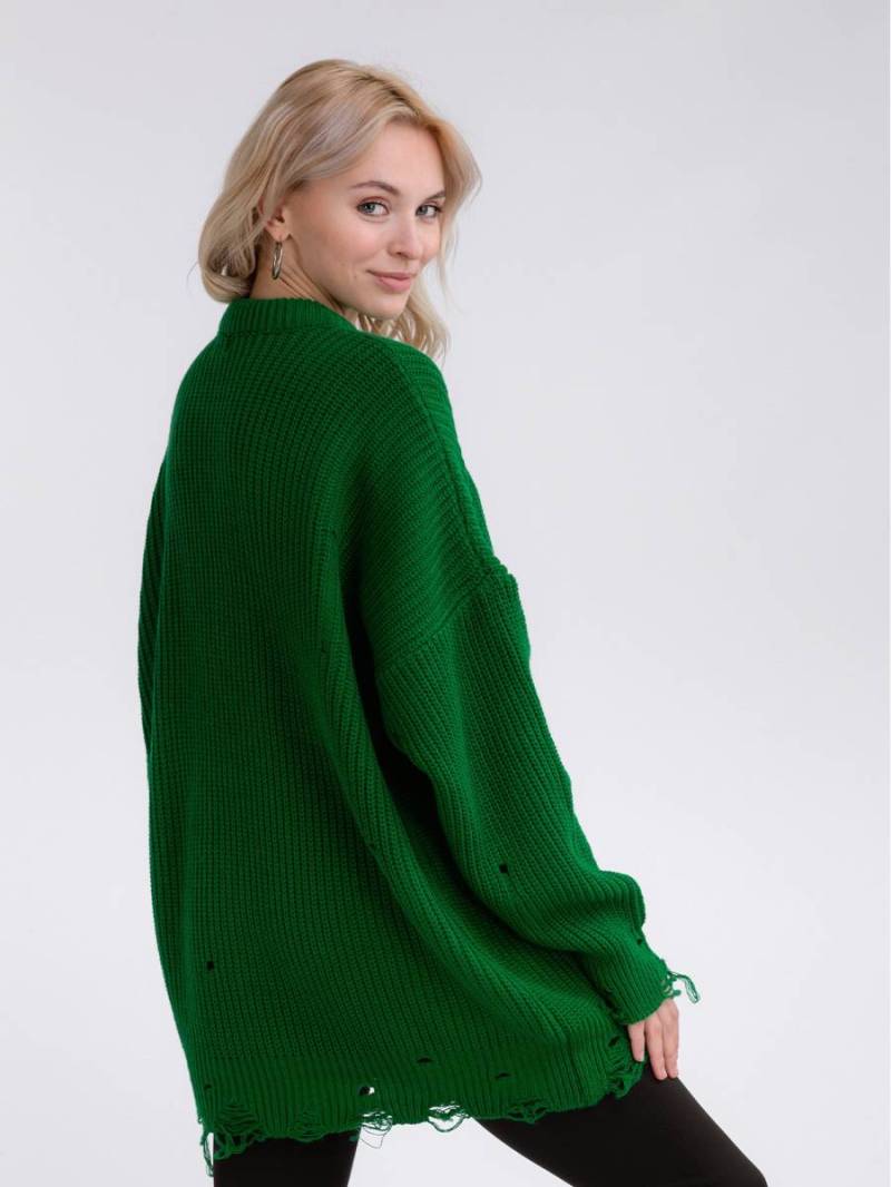 Свитер удлиненный «Виргиния» Romashka, Зеленый 11469