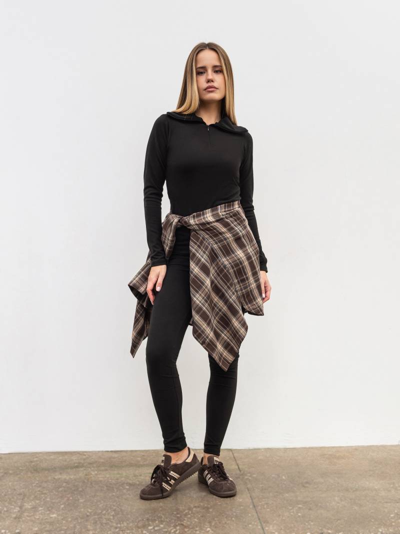 Легинсы из микрофлиса "Флекс" Romashka, Черный, L 19911