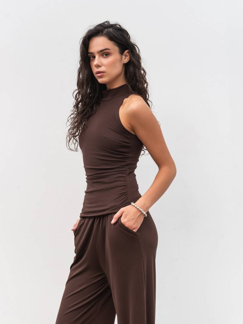 Топ «Драпи» Romashka, Коричневый, S|M 19534