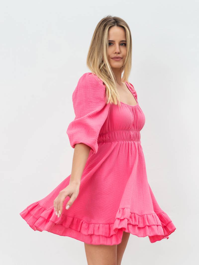 Платье с воланами "Авила" Romashka, Розовый, M|L 13468