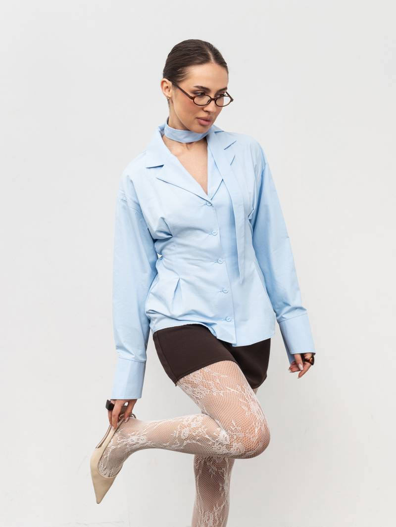 Рубашка "Мунривер" Romashka, Голубой, XS|S 19990