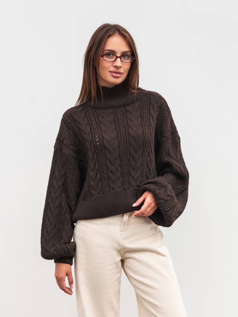 Свитер "Кадис" Romashka, Коричневый, One size 19755