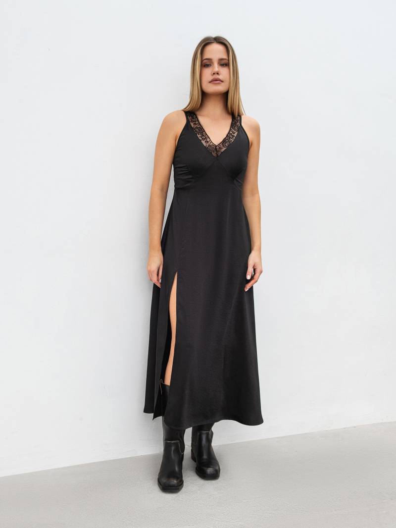 Платье миди "Нимфа" Romashka, Черный, S 19116