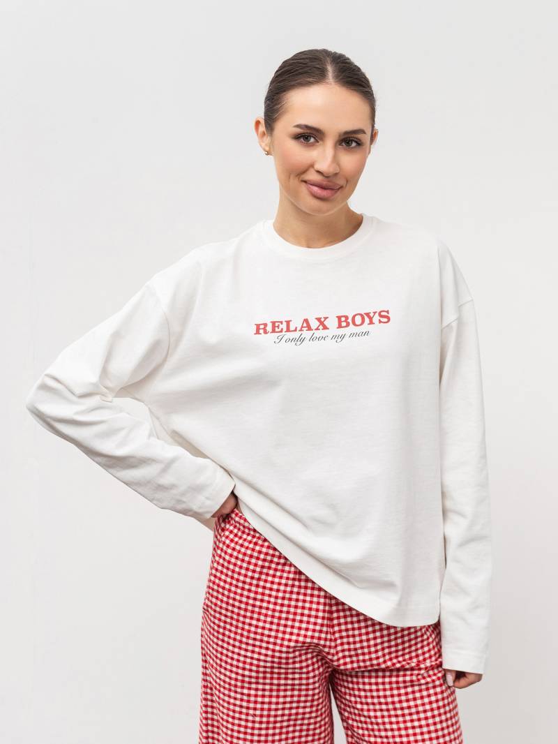 Лонг "Сорри бойз" Romashka, Молочный+, One size 20016