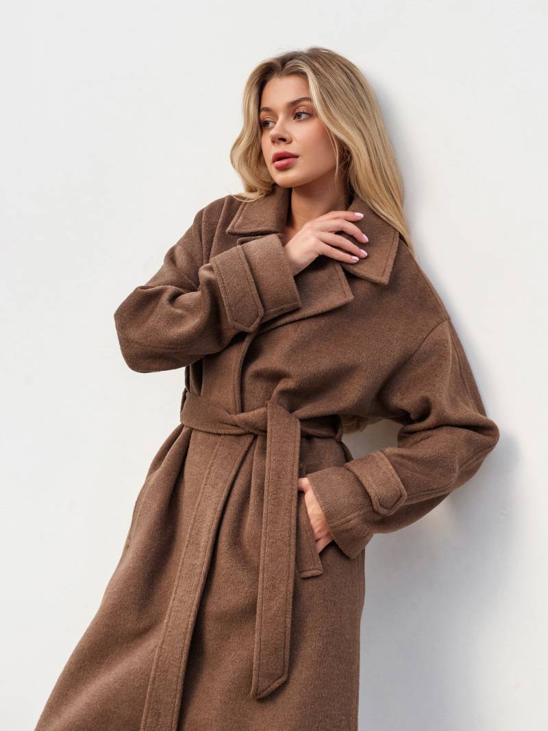 Пальто "Шейд" Romashka, Коричневый, S|M 19625