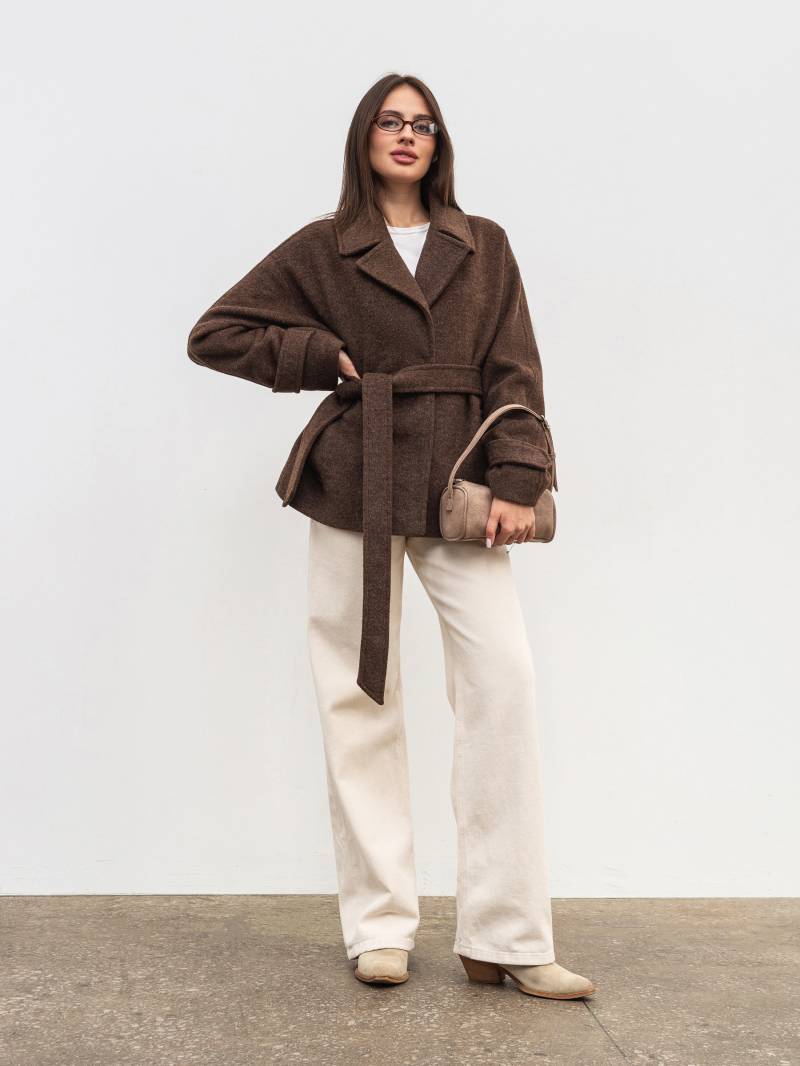 Пальто «Фельт» Romashka, Коричневый, L|ХL 19825