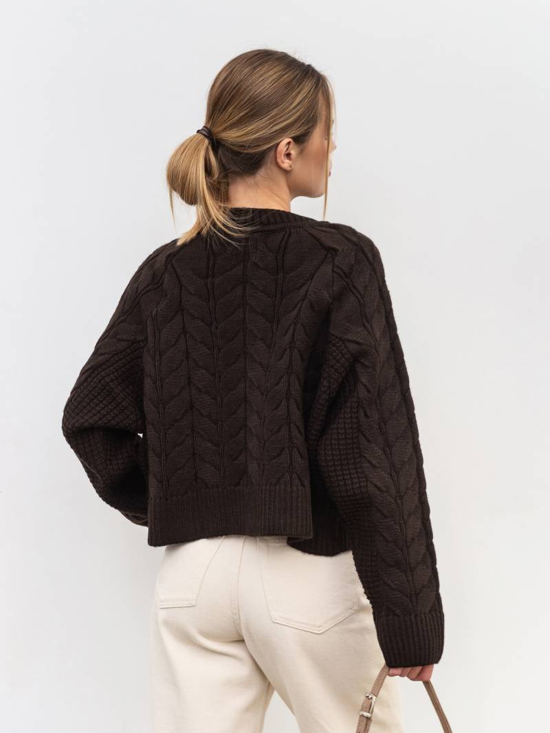 Кардиган "Шелт" Romashka, Коричневый, One size 19931