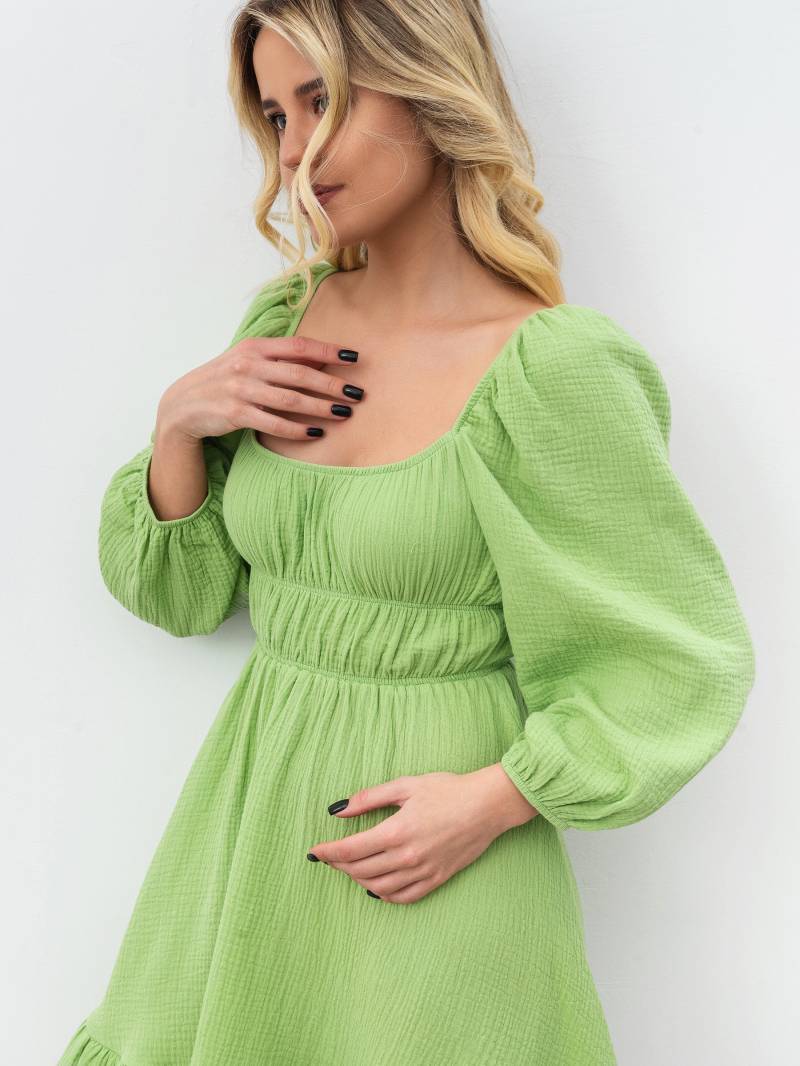 Платье с воланами "Авила" Romashka, Оливковый, S|M 18035