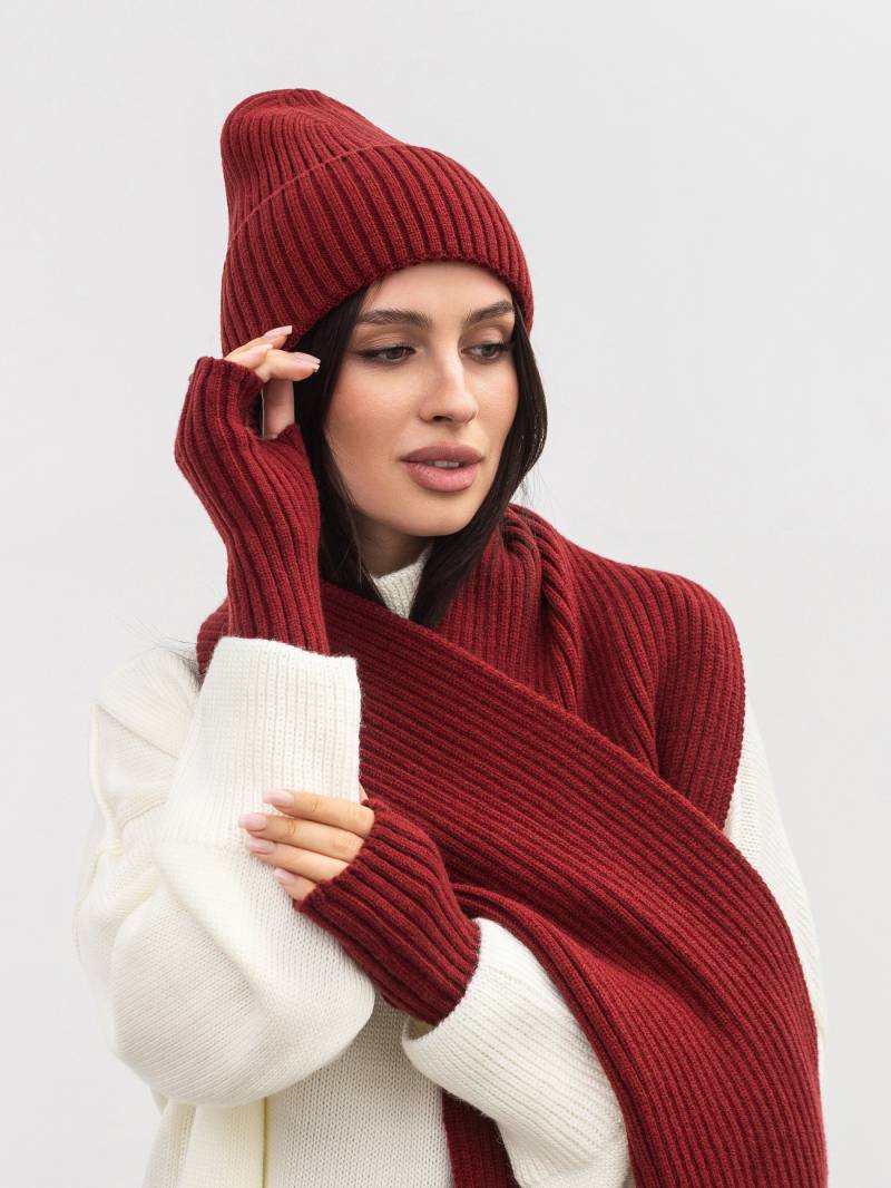 Шапка "Бриош" Romashka, Бордовый, One size 20681