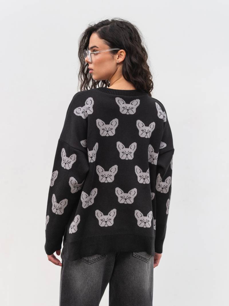 Свитер "Тони" Romashka, Черный+, One size 19658