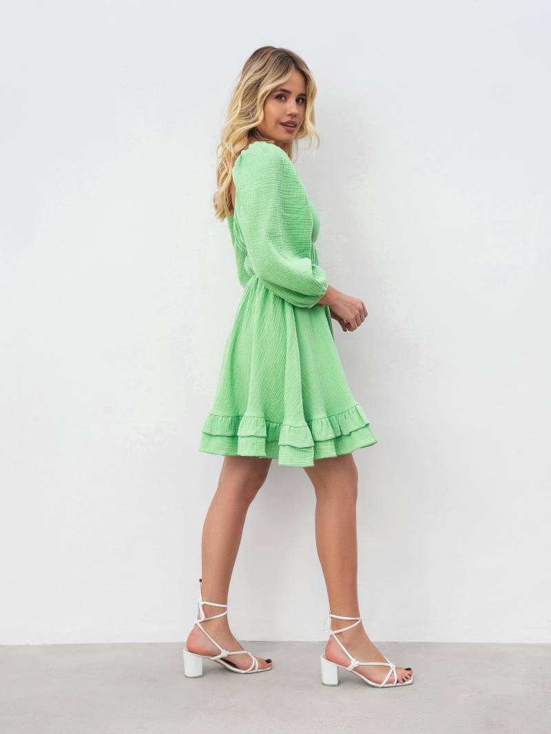 Платье с воланами "Авила" Romashka, Салатовый, M|L 16160