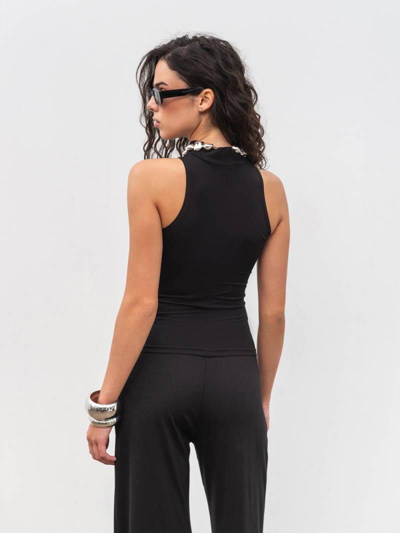 Топ «Драпи» Romashka, Черный, S|M 19526