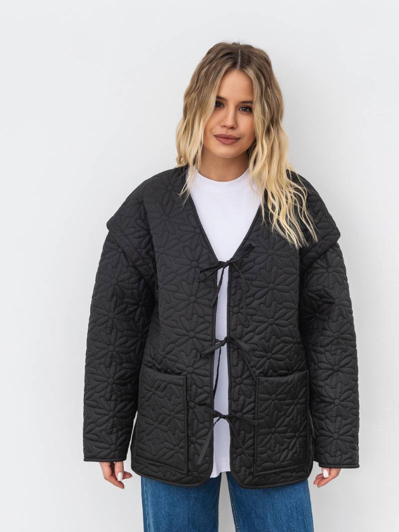 Стеганая куртка "Оман" Romashka, Черный, XL|XXL 17533
