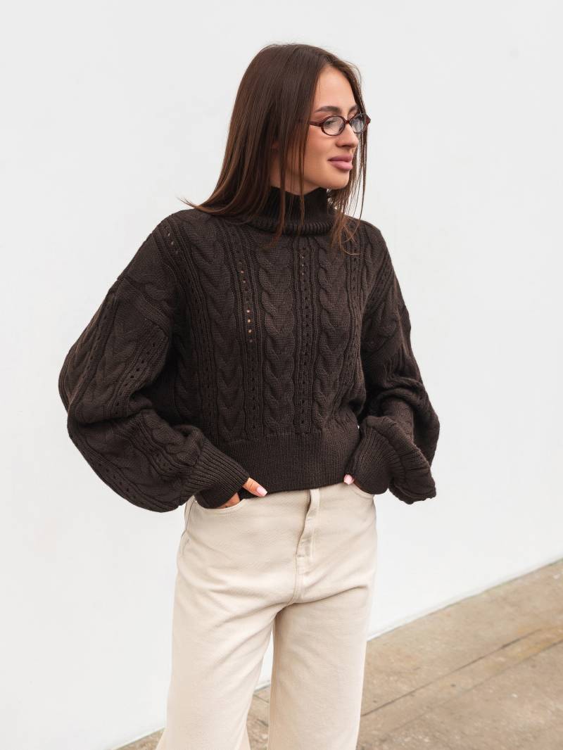 Свитер "Кадис" Romashka, Коричневый, One size 19755