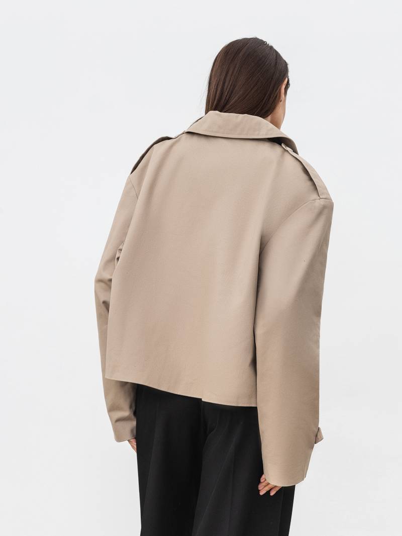 Укороченный Тренч "Лоренс" Romashka, Бежевый, L|ХL 17537