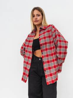 Рубашка "Лейквуд" Romashka, Красный, XL|XXL 16915
