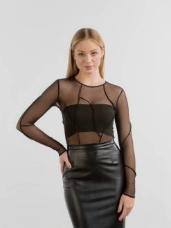 Боди "Сакаи" Romashka, Черный XS|S 14063