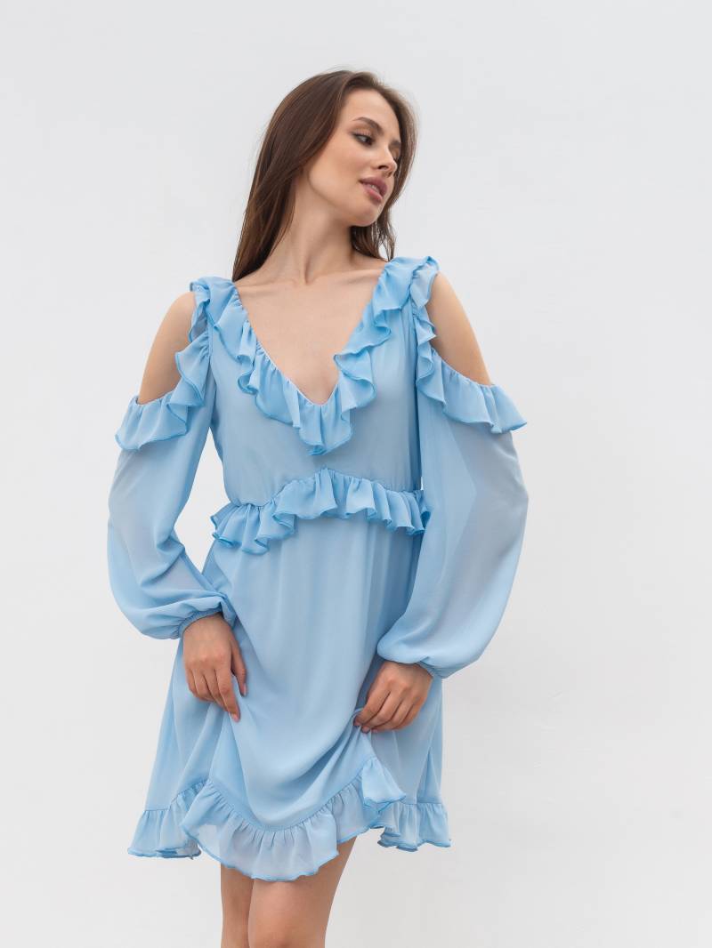 Платье «Корше» Romashka, Голубой, M|L 17335