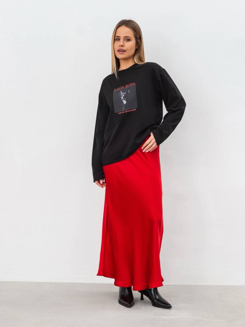 Лонг "Вайб" Romashka, Черный, XS|S 18830