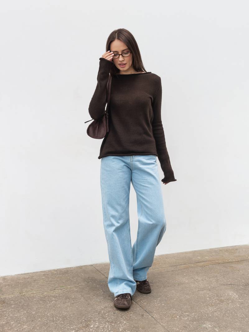 Лонг "Нуар" Romashka, Коричневый, One size 20076