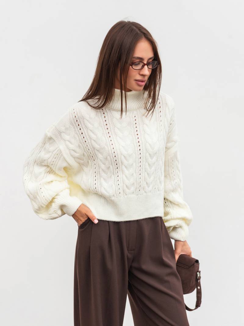 Свитер "Кадис" Romashka, Молочный, One size 19754