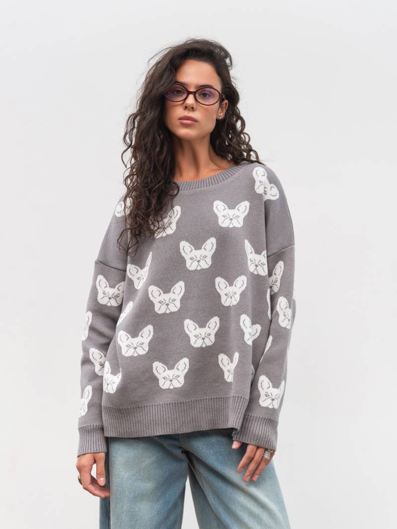 Свитер "Тони" Romashka, Темно-серый, One size 19589