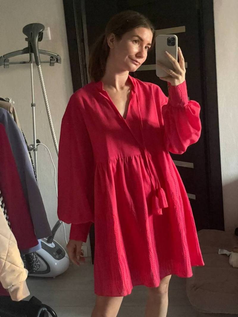 Платье "Авиньон" свободного кроя ОБРАЗЕЦ, Розовый 11305