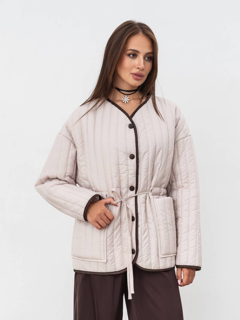 Куртка стьоганая "Финляндия" Romashka, Бежевый+, S|M 18134