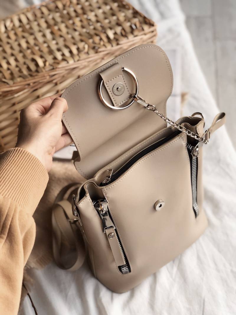 Рюкзак "Шербрук" с кольцом на магните Romashka, Бежевый (725)