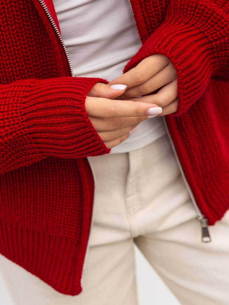 Кардиган "Коузи" Romashka, Красный, One size 19820