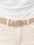 Ремешок «Акцент» Romashka, Бежевый с серебряной пряжкой 19359