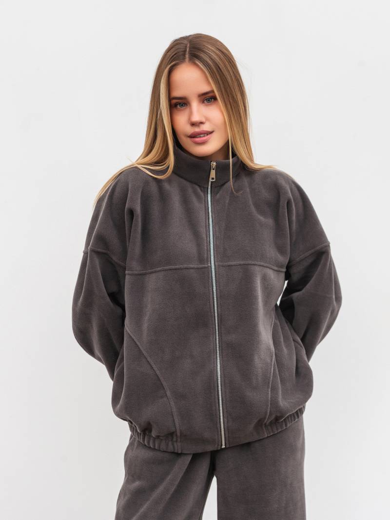 Удлиненный флисовый бомбер "Норд" Romashka, Серый, L|ХL 19788