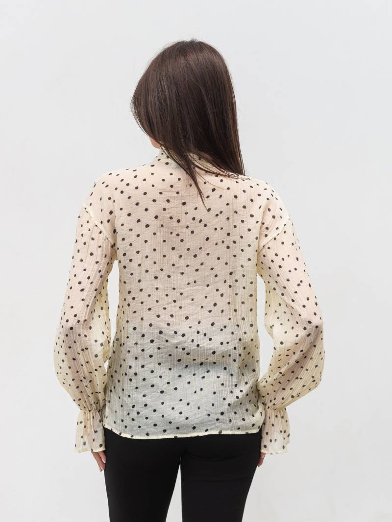 Блуза из тенселя "Белль" Romashka, Бежевый+, S|M 20220