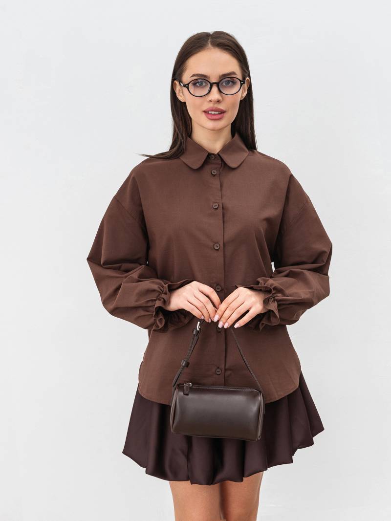 Рубашка "Шарлотка" Romashka, Коричневый, XS|S 18744