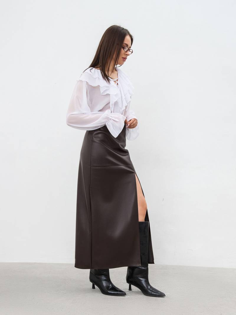 Юбка миди "Унна" Romashka, Коричневый, L 19080