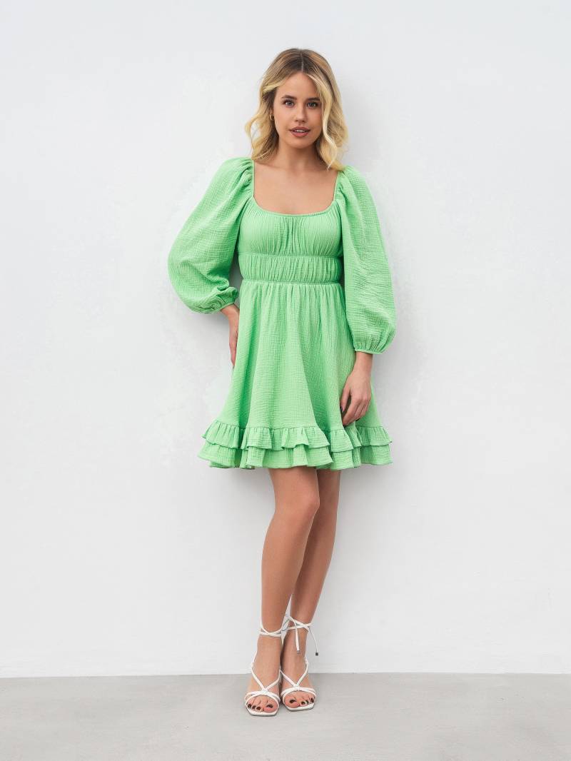Платье с воланами "Авила" Romashka, Салатовый, M|L 16160