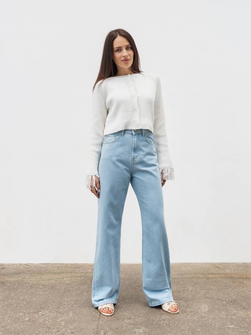 Джинсы "Тайт" Romashka, Светло-голубой, L 20048