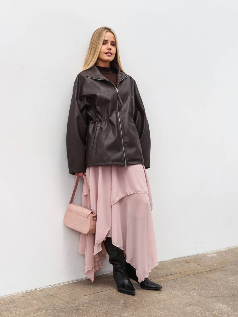 Куртка на кулиске "Дистрикт" Romashka, Коричневый, XS|S 20089