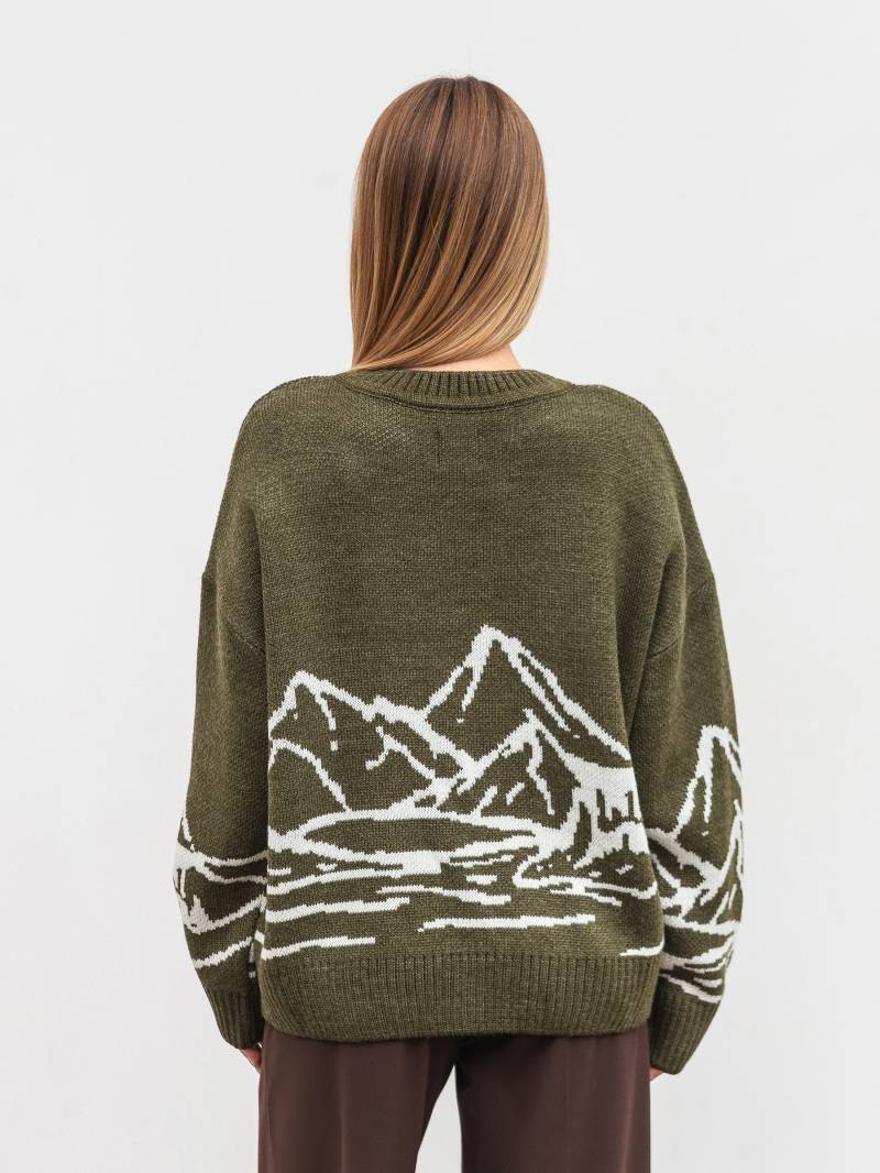 Свитер "Шепит" Romashka, Оливковый, One size 19753