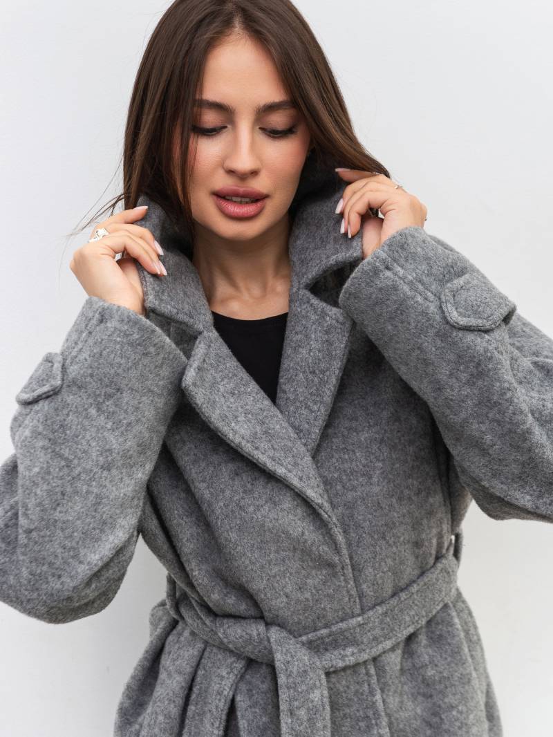 Пальто «Фельт» Romashka, Светло-серый, S|M 19937