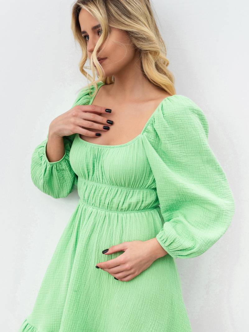 Платье с воланами "Авила" Romashka, Салатовый, XS|S 16158