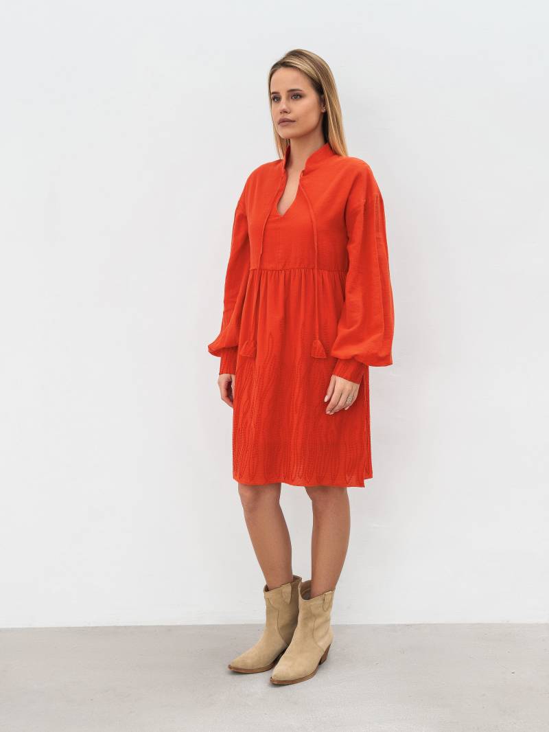 Платье "Авиньон" свободного кроя Romashka, Оранжевый, S|M 11119