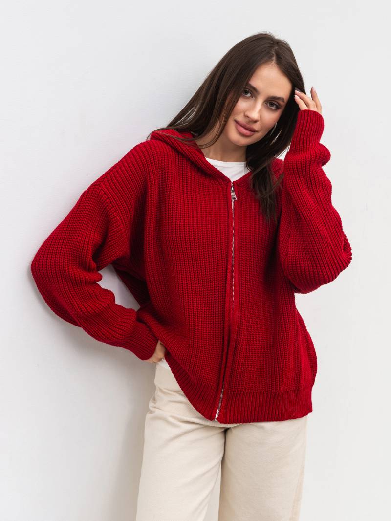 Кардиган "Коузи" Romashka, Красный, One size 19820