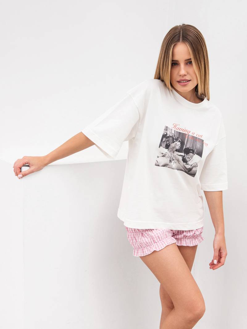 Футболка «Секси» Romashka, Молочный+, One size 19503