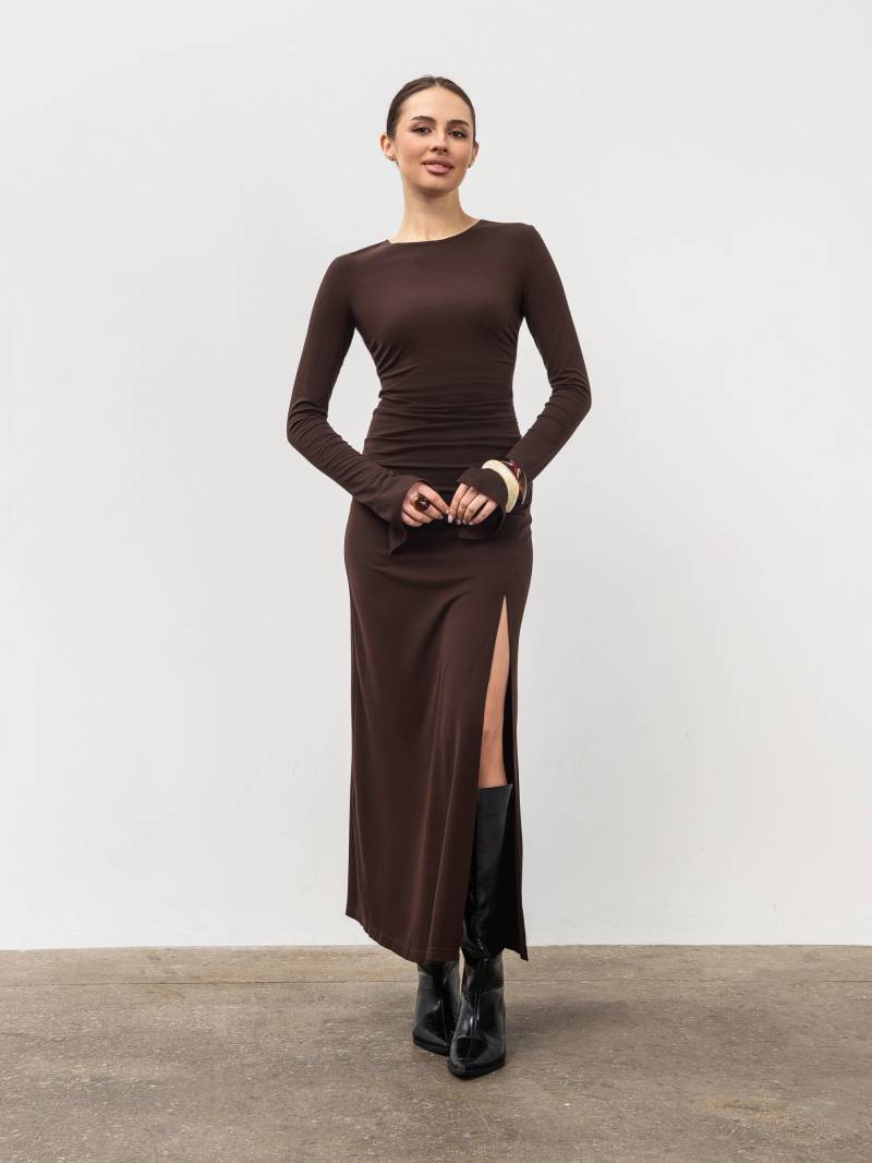 Платье "Бродвей" Romashka, Коричневый, M|L 20071