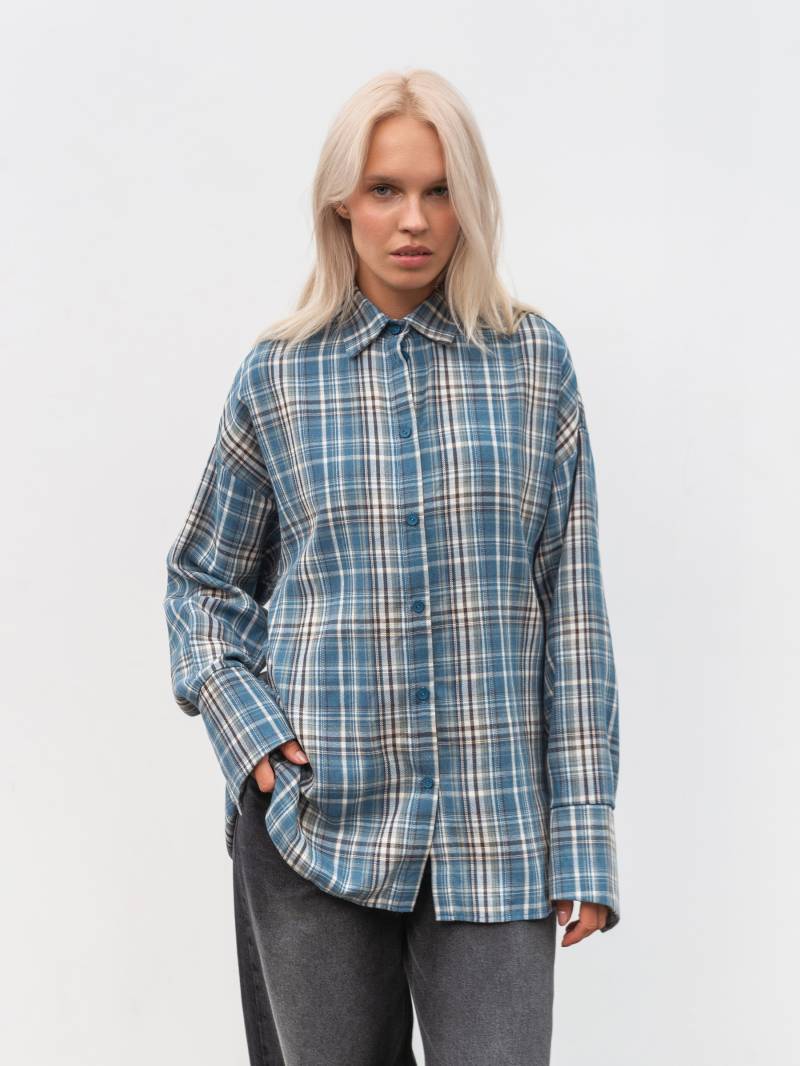 Рубашка "Паттерн" Romashka, Голубой+, L|XL 18959