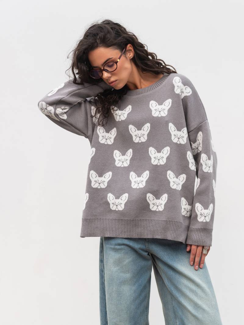 Свитер "Тони" Romashka, Темно-серый, One size 19589