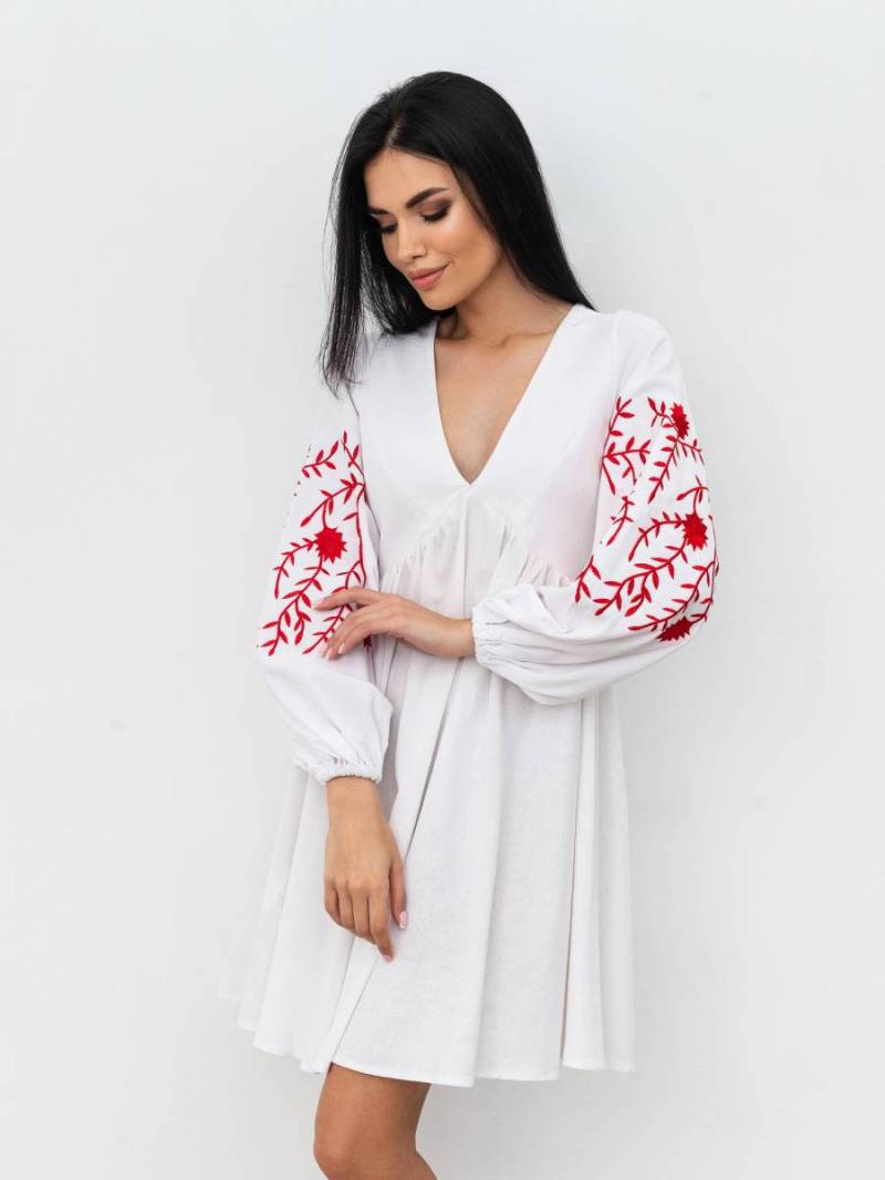 Платье с вышивкой "Калькутта" Romashka, Белый, XS 13417
