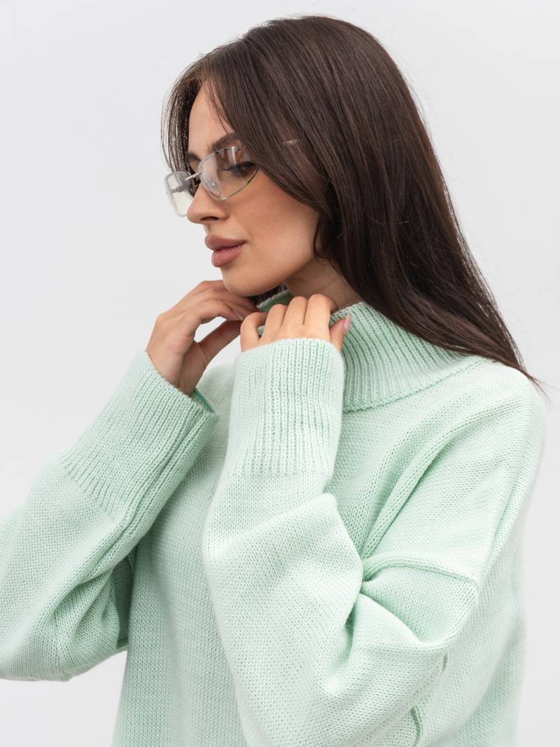 Свитер "Англия" Romashka, Бирюзовый, One size 20657